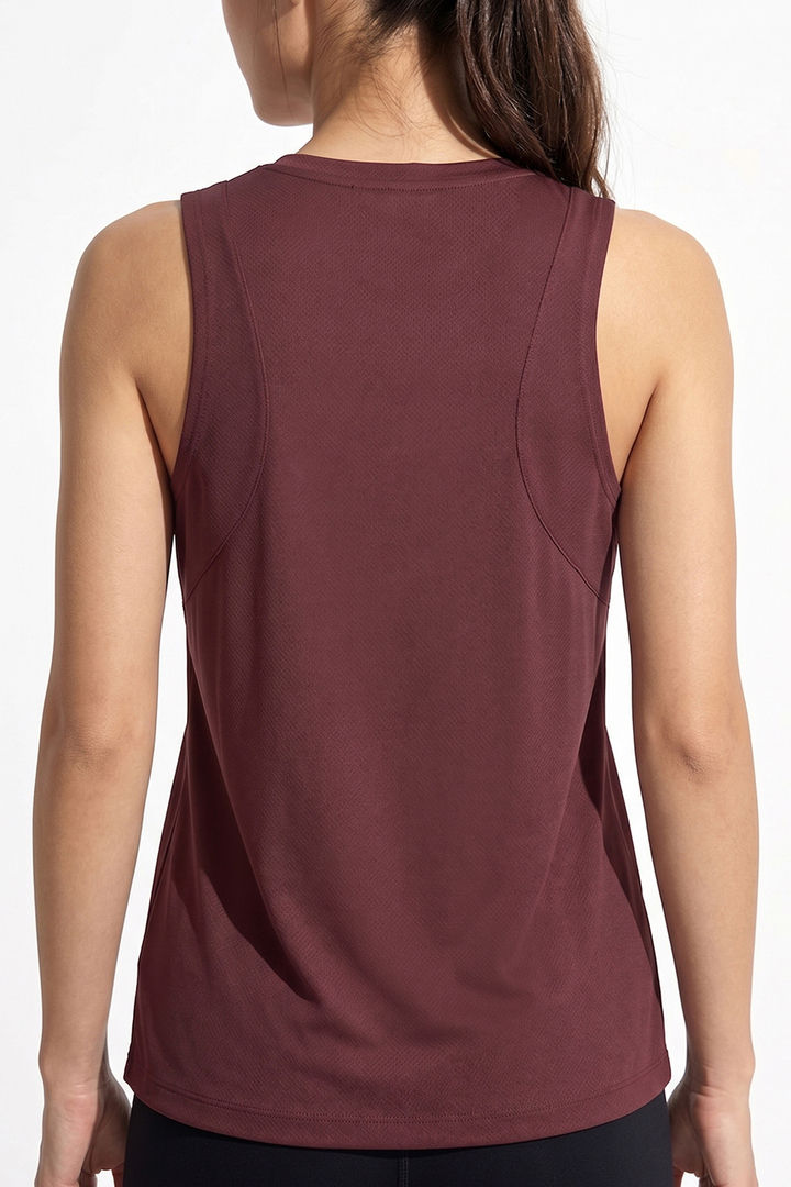 Zelocity Quick Dry Contour Tank Top - Friar Brown — image 5